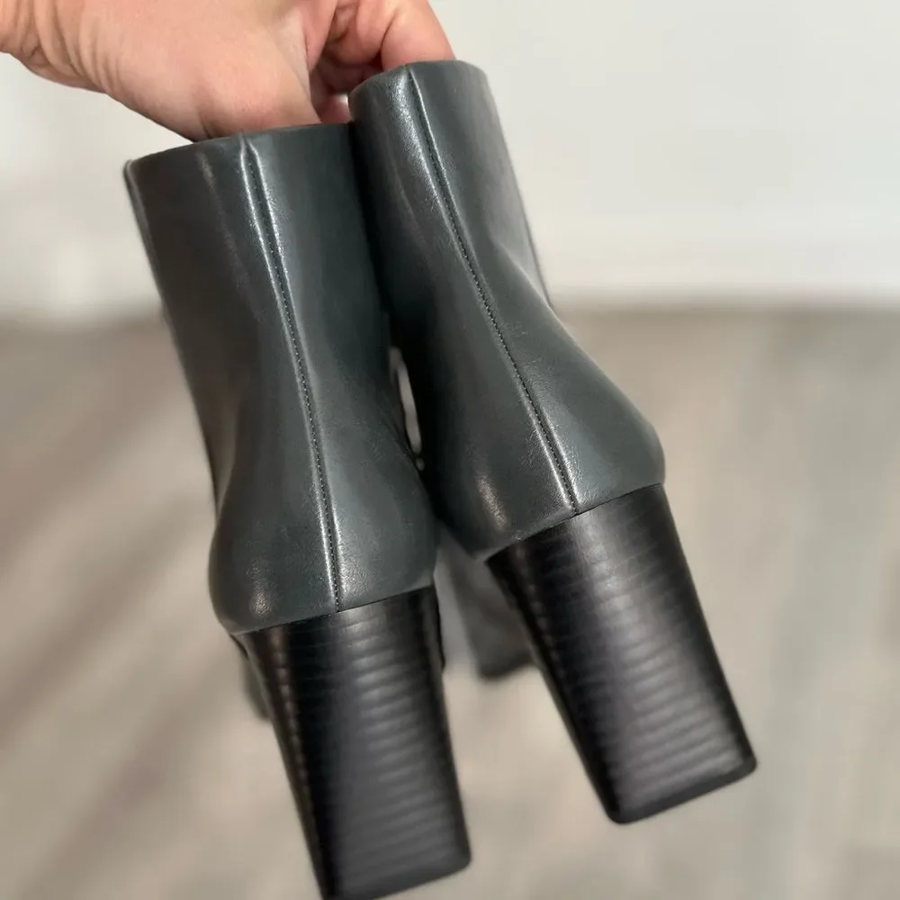 Mango Square Heel Boots New - Picture 4 of 9